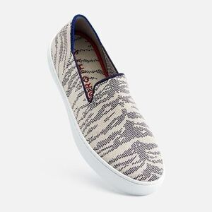 Rothy's Maritime Animal Tiger Print Stripes Slip‎ On Retired Sneakers Gray W7